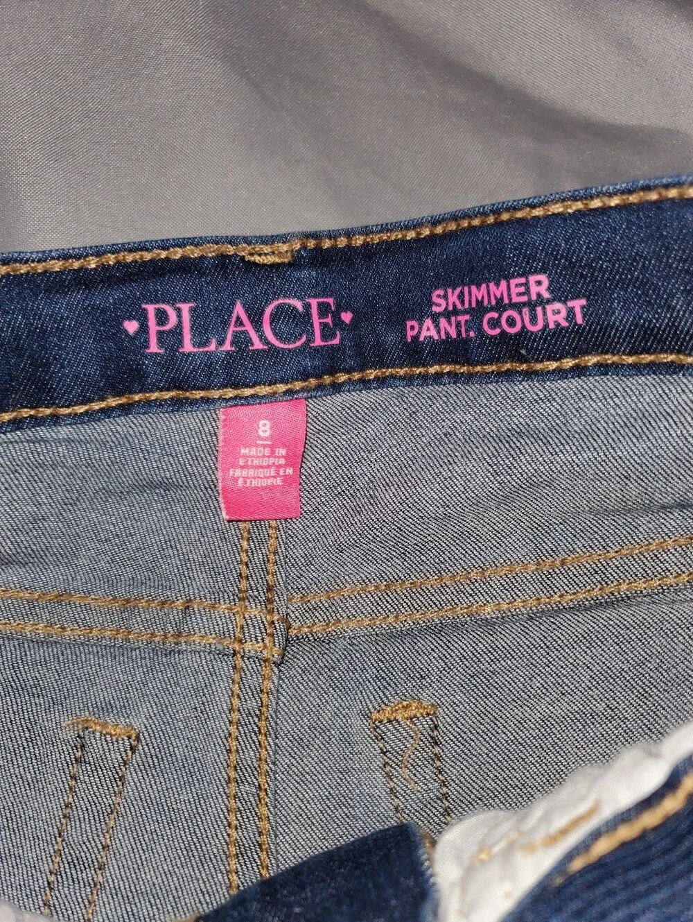 The Children's Place Girls' Blue Denim Capri Jeans, Set Of 2, Girls Size 8